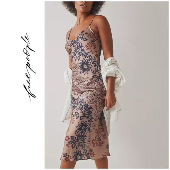 Free People Dresses & Skirts - Free People "Your Better Side" Satin Dress size SP NWOT